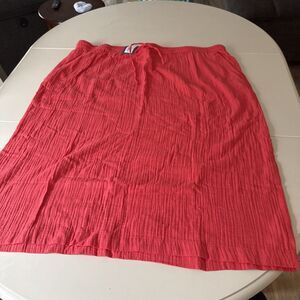 Universal Thread Midi Skirt Womens Size 3X Coral Flowy Stretch Soft
